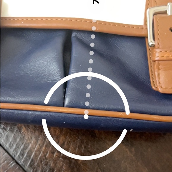 Coach Park Color-Block Leather Crossbody Purse Blue&White Multi No. B1373-F23383 - Picture 13 of 14